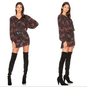 NWT Revolve Sanctuary Belle Boho Dress in Parisian Long Sleeve Size XS